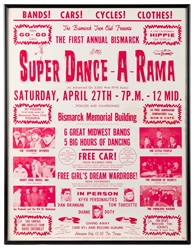 Super Dance-A-Rama. Circa 1968. Offset lithograph poster. “...