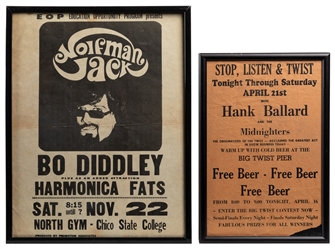 [ROCK & BLUES MUSIC]. Two Flyers. Circa 1960s. Two posters ...