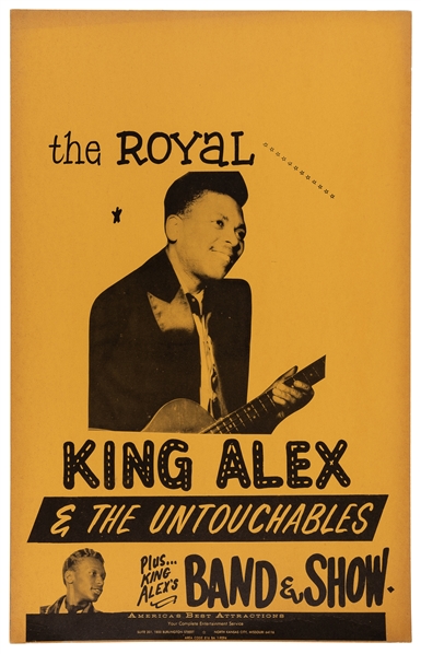 [WINDOW CARD]. King Alex & the Untouchables at The Royal. C...