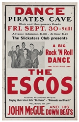 [WINDOW CARD]. The Escos, Dance Pirate's Cave. Cincinnatti....