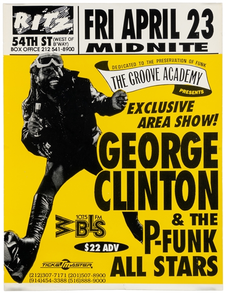 [WINDOW CARD]. George Clinton & the P-Funk All Stars at the...