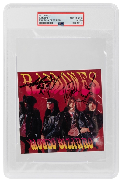 THE RAMONES. Mondo Bizarro (SIGNED) CD cover. [Radioactive ...