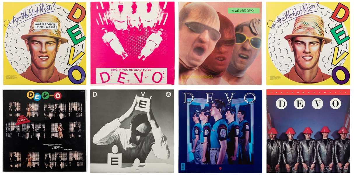 [VINYL RECORDS]. DEVO. Group of Eight LPs. Including: Q: Ar...