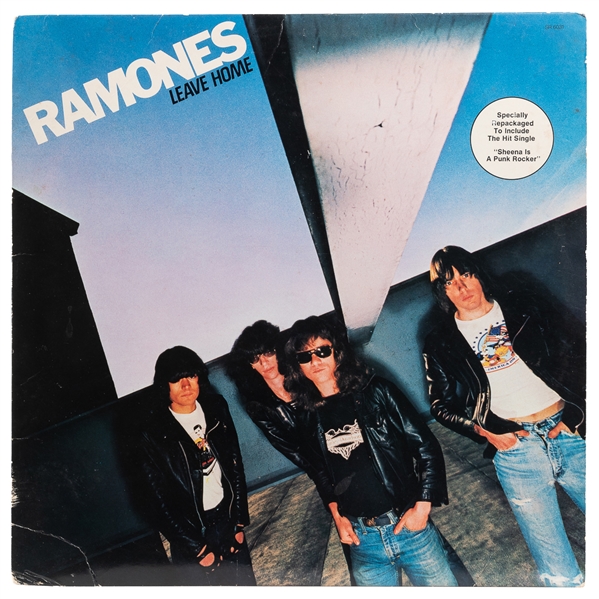 [VINYL RECORD]. THE RAMONES. Leave Home (SIGNED). Sire Reco...