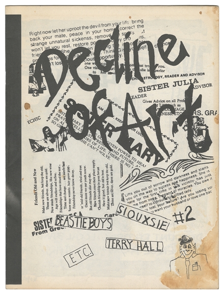 Decline of Art #2. New York, [1981]. Self-published staple-...