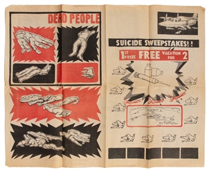 Punk Illustrated Newspaper Section “Suicide Sweepstakes!. ...