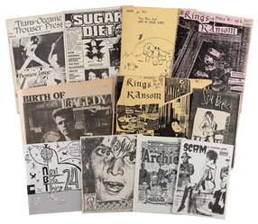 Eleven Rock and Punk Zines. Circa 1970s/1980s. Mostly stapl...