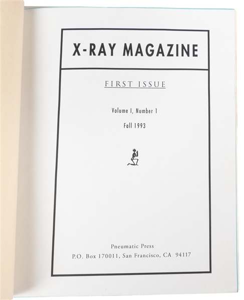 X-Ray Magazine V1 N1 (1993). Pneumatic Press. NUMBERED 37 f...