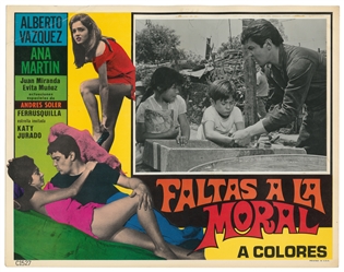 [LOBBY CARDS]. Group of 32 Color Mexican Lobby Cards with S...