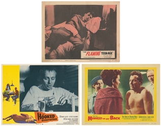 [LOBBY CARDS]. Group of Nearly 16 Drug Addiction Exploitati...