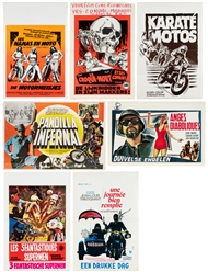 Seven Motorcycle Grindhouse Movie Posters. V.p., ca. 1960s–...