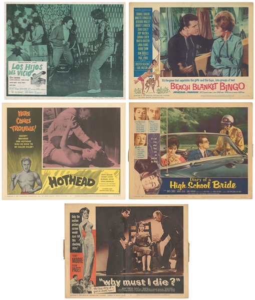 [LOBBY CARDS]. Group of Nearly 40 Teenager Exploitation Lob...