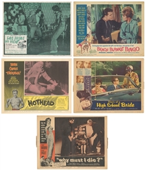 [LOBBY CARDS]. Group of Nearly 40 Teenager Exploitation Lob...