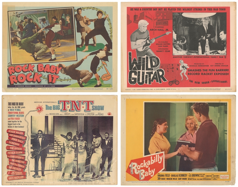 [LOBBY CARDS]. Group of Nearly 25 Rock and R & B Exploitati...