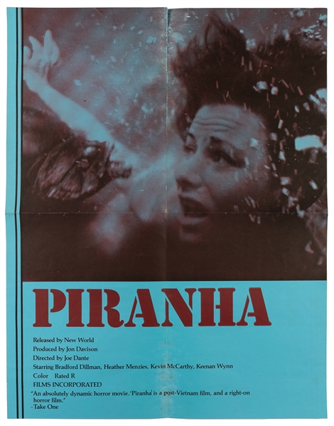 [MOVIE POSTER]. Piranha. New World / Films Incorporated, [1...