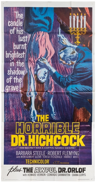 [MOVIE POSTER]. The Horrible Dr. Hichcock. Sigma III Corpo...