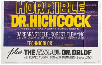 [MOVIE POSTER]. The Horrible Dr. Hichcock. Sigma III Corpo...