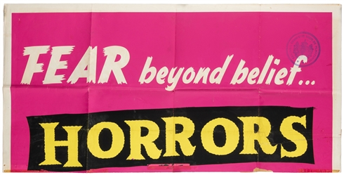 [MOVIE POSTER]. Horrors of the Black Museum. Circa 1959. Si...
