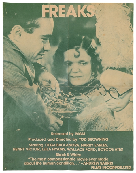 Freaks (1932). Films Incorporated/MGM, [ca. 1970]. Green-ti...