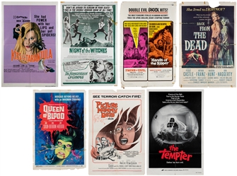 [MOVIE POSTER]. Seven B-Horror Film Posters Featuring Women...