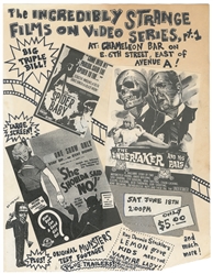 Flyer Mock-Up for Horror Films Screening. Circa 1980s. Ink ...