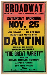 [SPOOK SHOW]. DANTINI, Vincent. Three Dantini “Master of Ho...