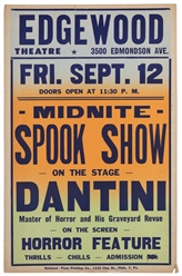 [SPOOK SHOW]. DANTINI, Vincent. Three Dantini “Master of Ho...