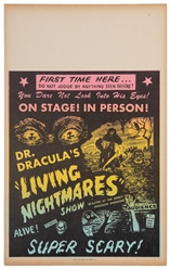 [SPOOK SHOW]. Two Window Cards / Scream Show [and] Dr. Drac...