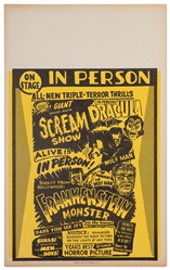 [SPOOK SHOW]. Two Window Cards / Scream Show [and] Dr. Drac...