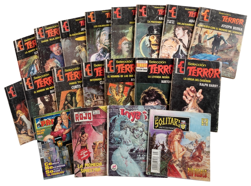 Group of 19 Spanish Language Horror Pulp and Comic Books. 1...