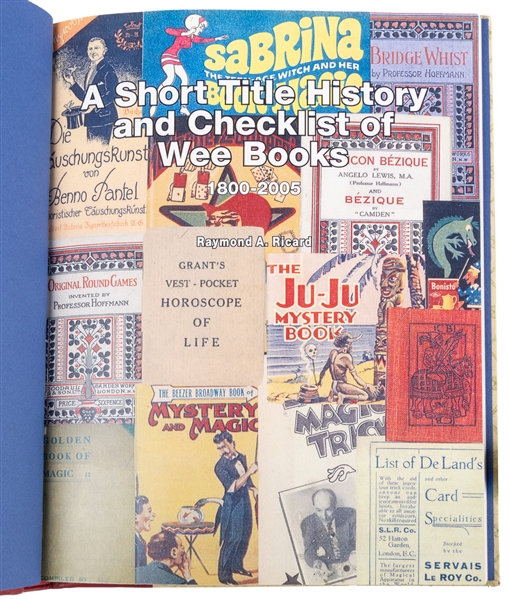 RICARD, Raymond. A Short Title History and Checklist of Wee...