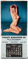 February 1955 Pin Up Calendar / Valley Radiator Co. 1955. N...