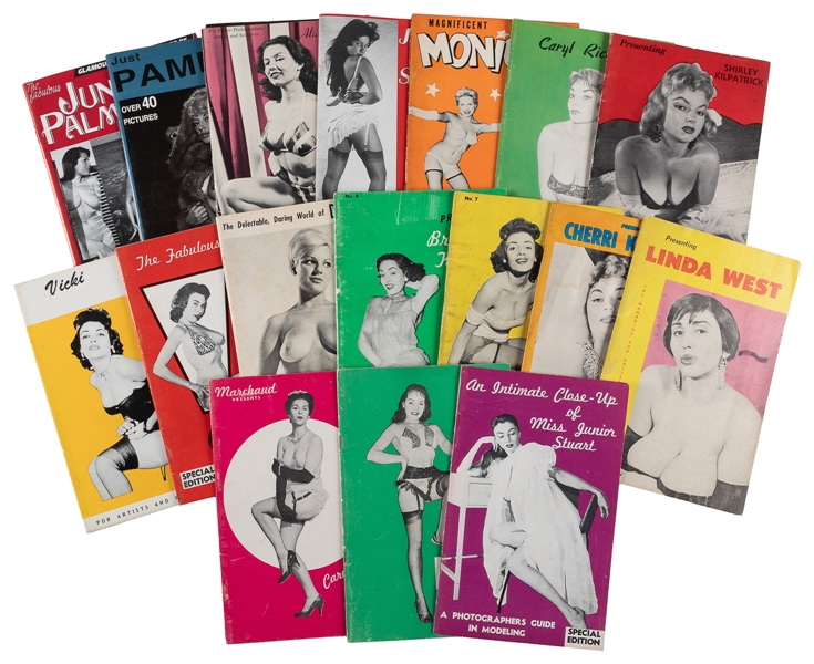 [STRIPTEASE AND BURLESQUE]. Group of 18 Digest Magazines De...