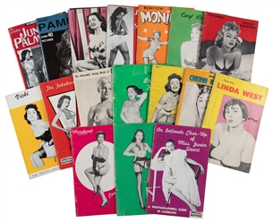 [STRIPTEASE AND BURLESQUE]. Group of 18 Digest Magazines De...