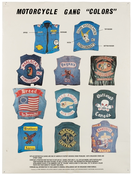 Motorcycle Gang “Colors". The Middle Atlantic-Great Lakes O...