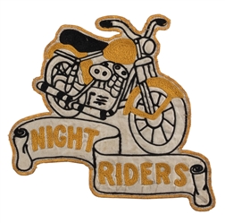 [MOTORCYCLE CLUB]. Motorcycle Club Patch / Night Riders. 19...