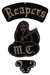 [MOTORCYCLE CLUB]. Motorcycle Club Patch / Reapers 1960s/70...