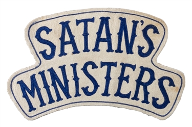 [MOTORCYCLE CLUB]. Motorcycle Club Patch / Satans Minister...