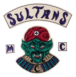 [MOTORCYCLE CLUB]. Motorcycle Club Patch / Sultans MC. Circ...