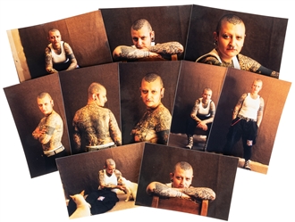 [TATTOOS]. ARTIST UNKNOWN. Group of 41 Photographs of Holoc...