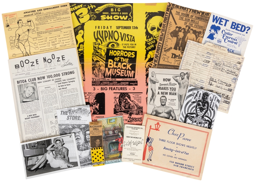 Assorted Scraps and Ephemera Collected by Howie Pyro. Assor...