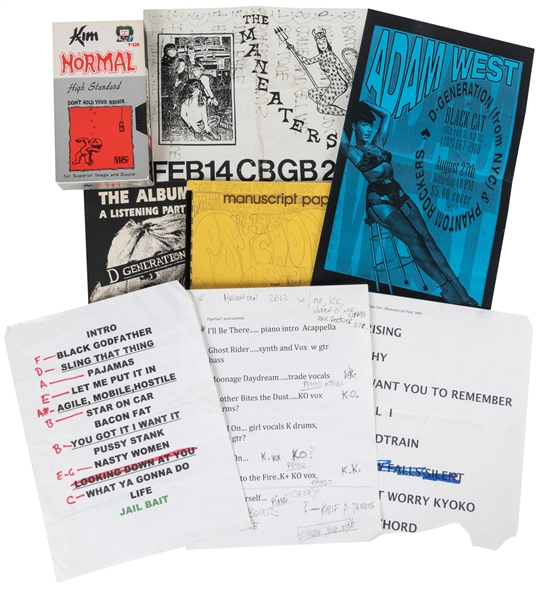 [EPHEMERA]. Group of Setlists [and] D Generation Ephemera. ...