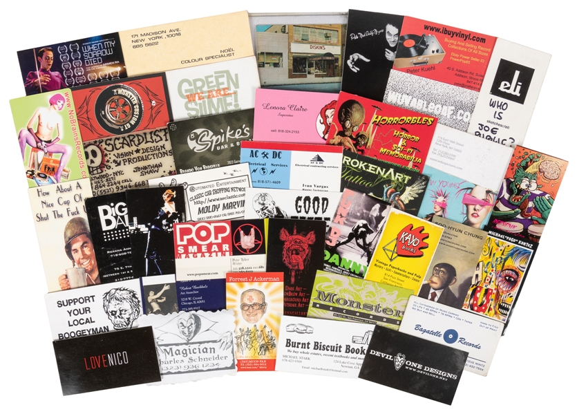 [BUSINESS CARDS]. Large Group of Over 400 Graphic Business ...