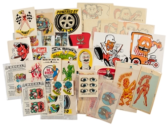 Over 100 Stickers and Decals. Mid 20th century. A large col...