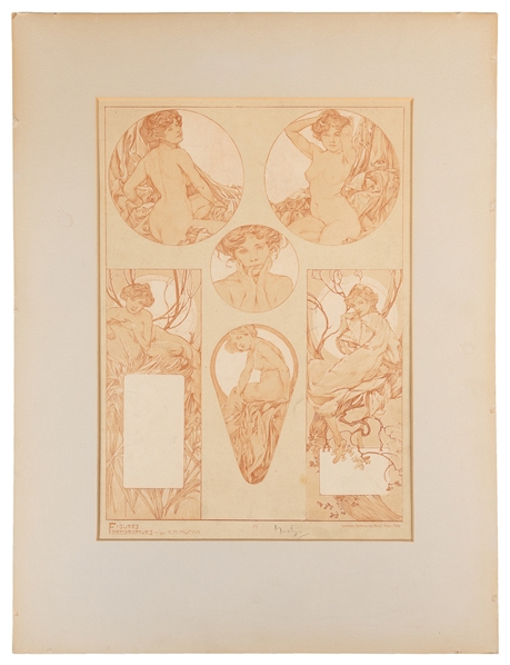  MUCHA, Alphonse (1860 – 1939). Figures Decoratives. Pl. 15....