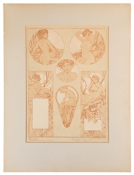  MUCHA, Alphonse (1860 – 1939). Figures Decoratives. Pl. 15....