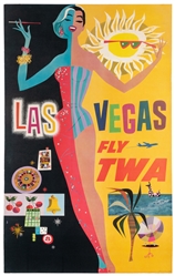  KLEIN, David (1918 – 2005). Las Vegas / Fly TWA. Circa 1960...