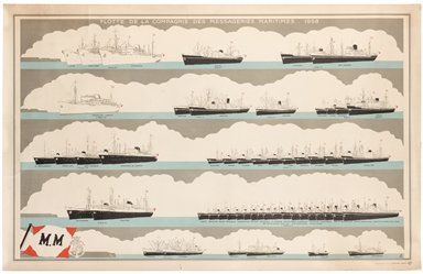  Flotte De La Compagnie Des Messageries Maritimes. 1958. Par...