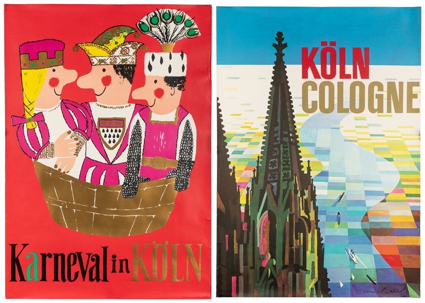  Koln. Two travel posters. Including: LABBE, Werner (1909 – ...