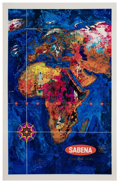  Sabena / Belgian World Airlines. 1966. Belgian travel poste...
